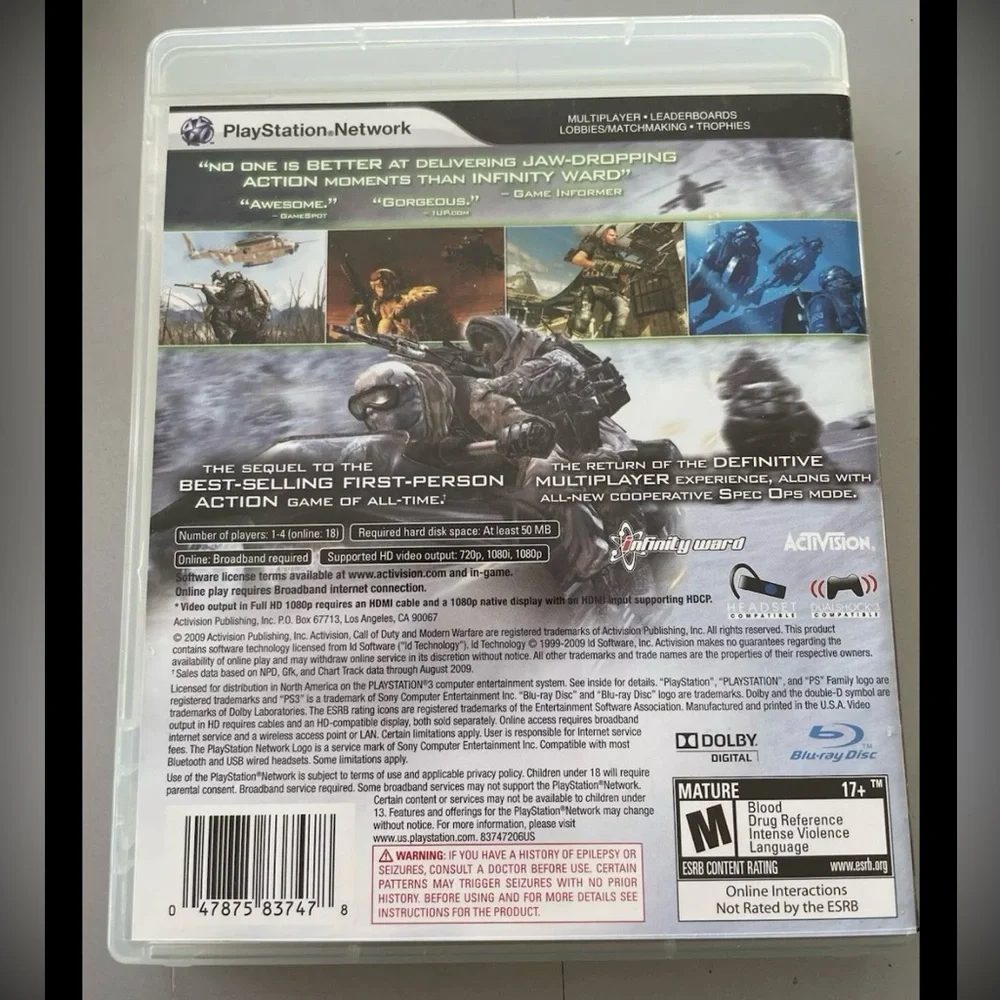 Call of Duty Modern Warfare 2 - Sony PlayStation 3 - PS3 - NTSC-U/C Version